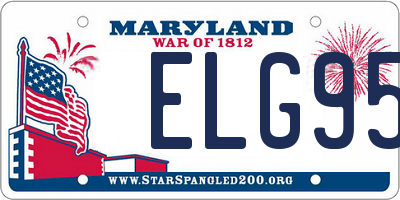 MD license plate ELG95