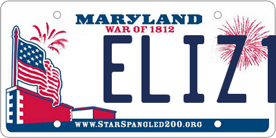 MD license plate ELIZ1