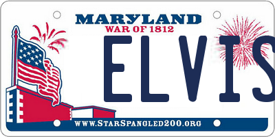 MD license plate ELVIS