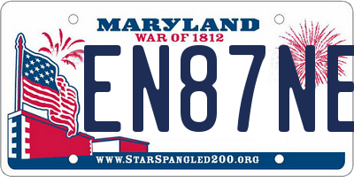 MD license plate EN87NER