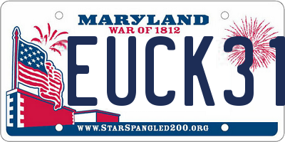 MD license plate EUCK318