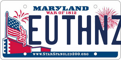 MD license plate EUTHNZE