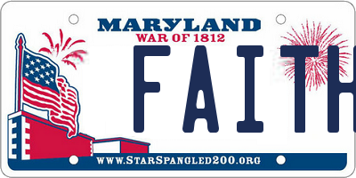 MD license plate FAITH