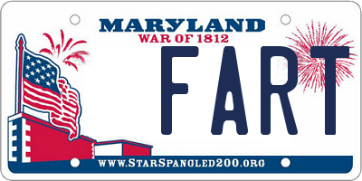 MD license plate FART