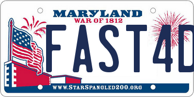 MD license plate FAST4DR