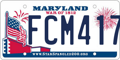 MD license plate FCM4173