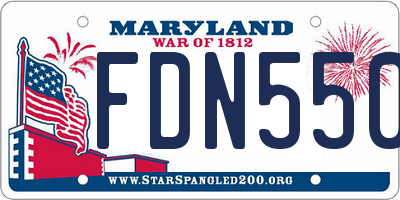 MD license plate FDN5503