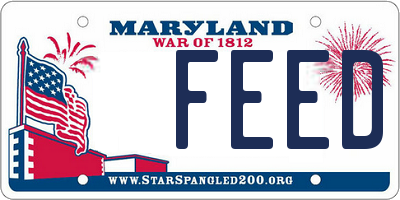 MD license plate FEED