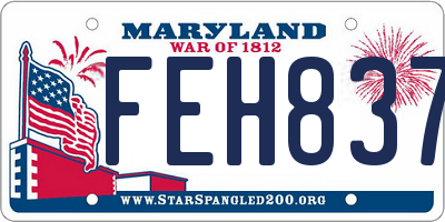 MD license plate FEH8371