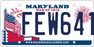 MD license plate FEW6417