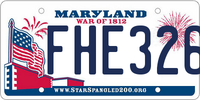 MD license plate FHE3264