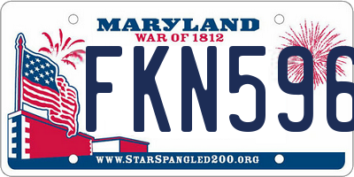 MD license plate FKN5968