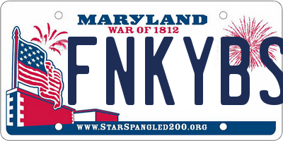 MD license plate FNKYBSS