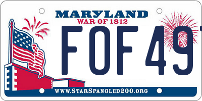 MD license plate FOF497