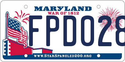 MD license plate FPD0282