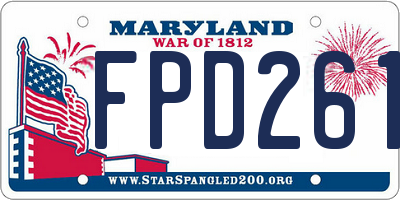 MD license plate FPD2613