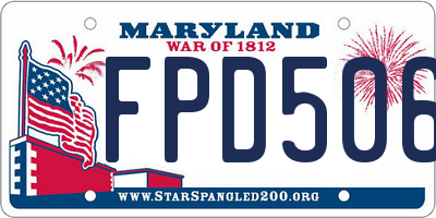 MD license plate FPD5060