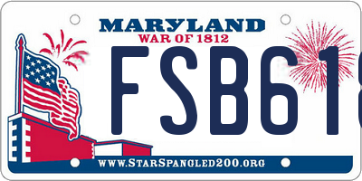 MD license plate FSB618