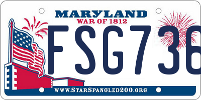 MD license plate FSG7367