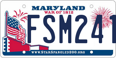 MD license plate FSM2410