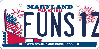 MD license plate FUNS1ZE