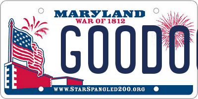 MD license plate G00D0G