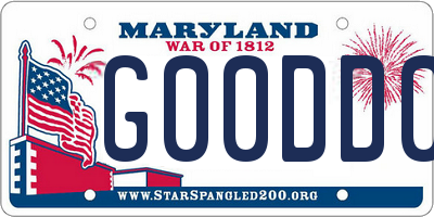 MD license plate G00DD0G