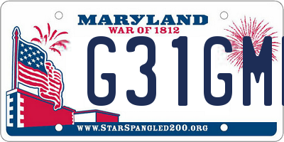 MD license plate G31GMK