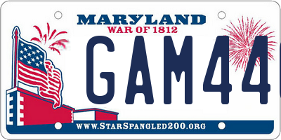 MD license plate GAM446