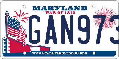 MD license plate GAN9733