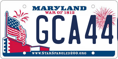 MD license plate GCA440