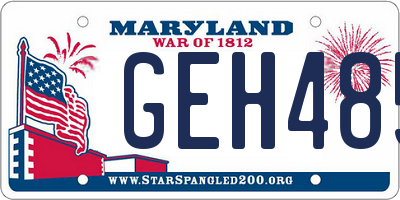 MD license plate GEH485