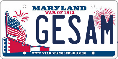 MD license plate GESAMA