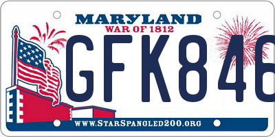 MD license plate GFK8462