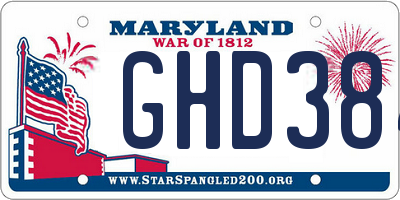 MD license plate GHD384