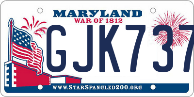 MD license plate GJK7371