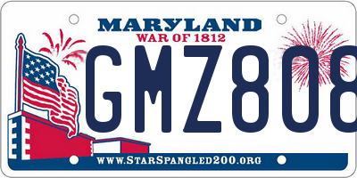 MD license plate GMZ8081