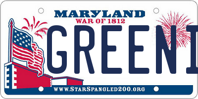 MD license plate GREENIE