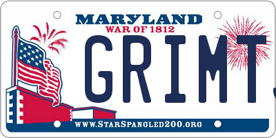 MD license plate GRIMTJ