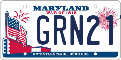 MD license plate GRN217