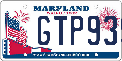 MD license plate GTP939