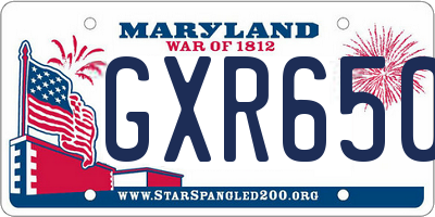 MD license plate GXR6508