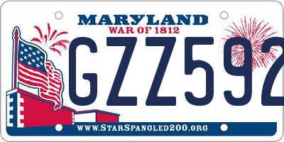 MD license plate GZZ5927