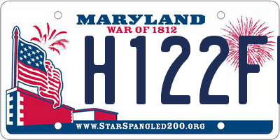MD license plate H122FF