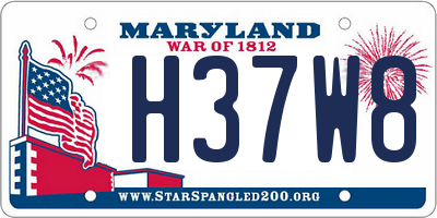 MD license plate H37W81