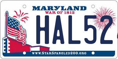 MD license plate HAL524