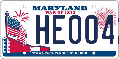 MD license plate HE0042