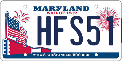 MD license plate HFS516