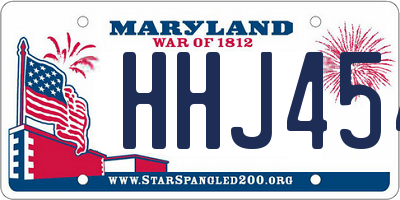 MD license plate HHJ454