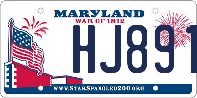 MD license plate HJ891